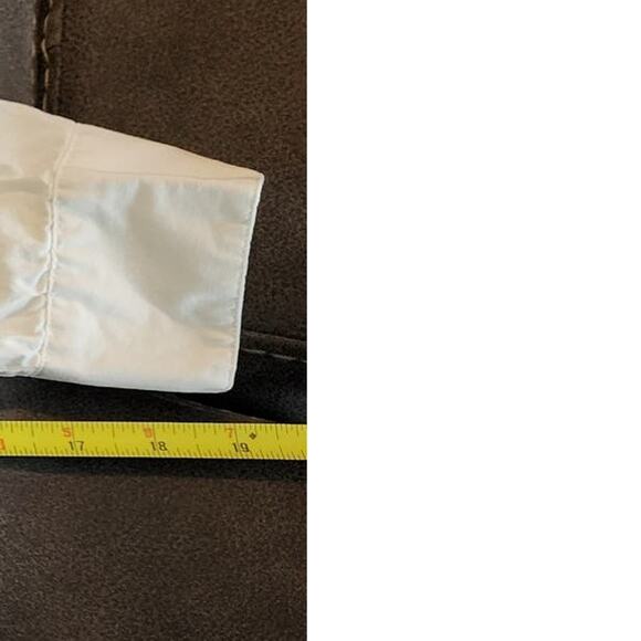 Polo Ralph Lauren White Button-Up M 20" Pit 19" Sleeve Cotton Blend - Picture 5 of 6